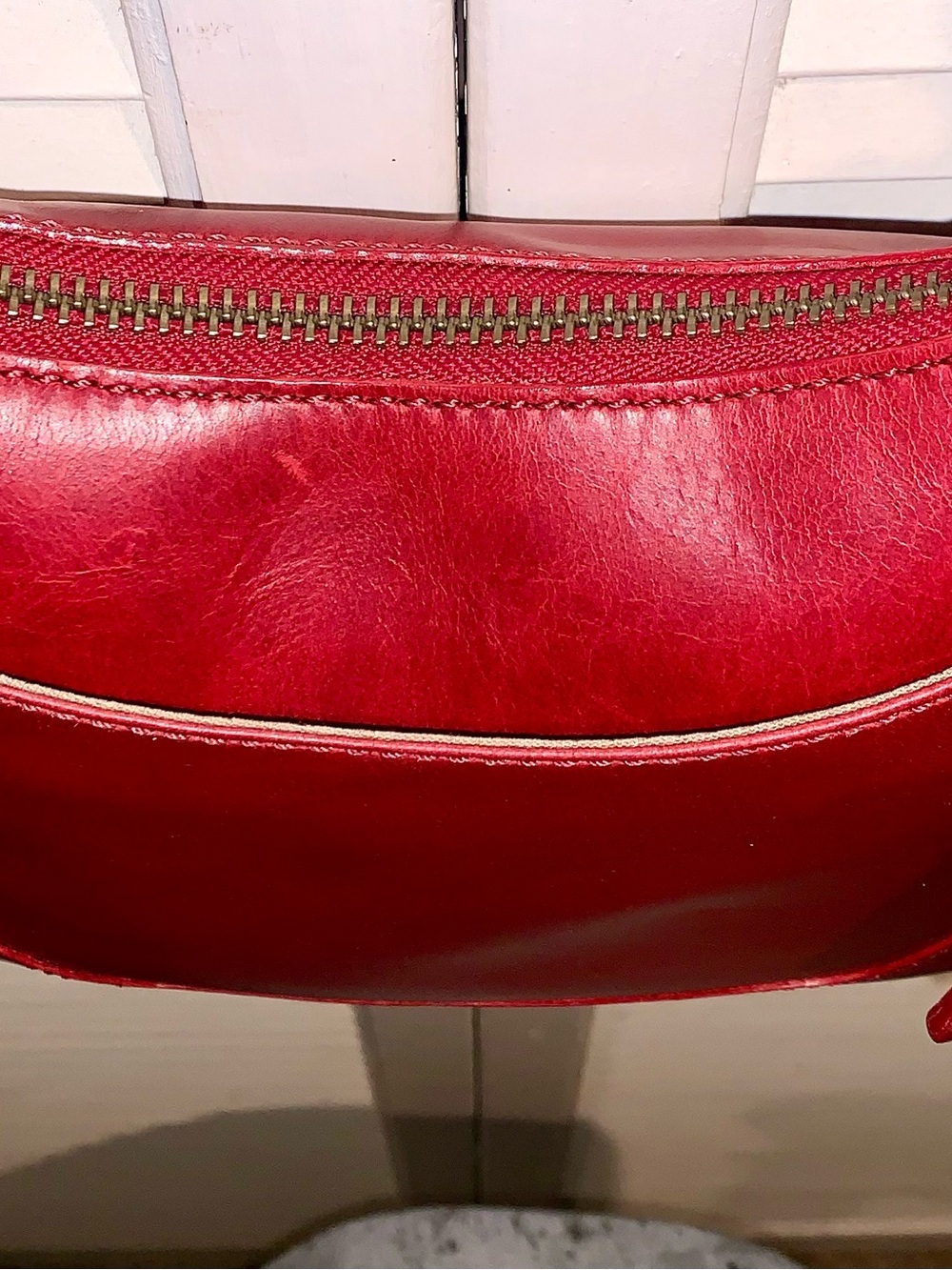 Frye Melissa Genuine Leather crossbody Purse Red - Picture 6 of 11